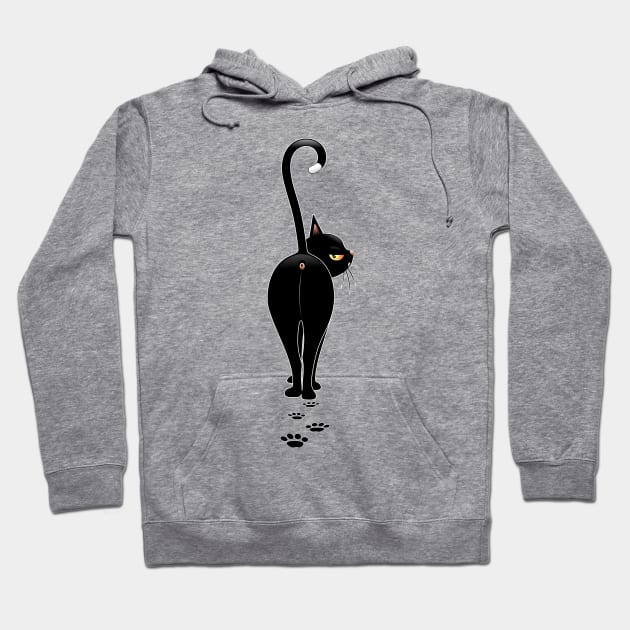 Nope Cat, Grumpy and Contemptuous Cartoon Character Hoodie by BluedarkArt